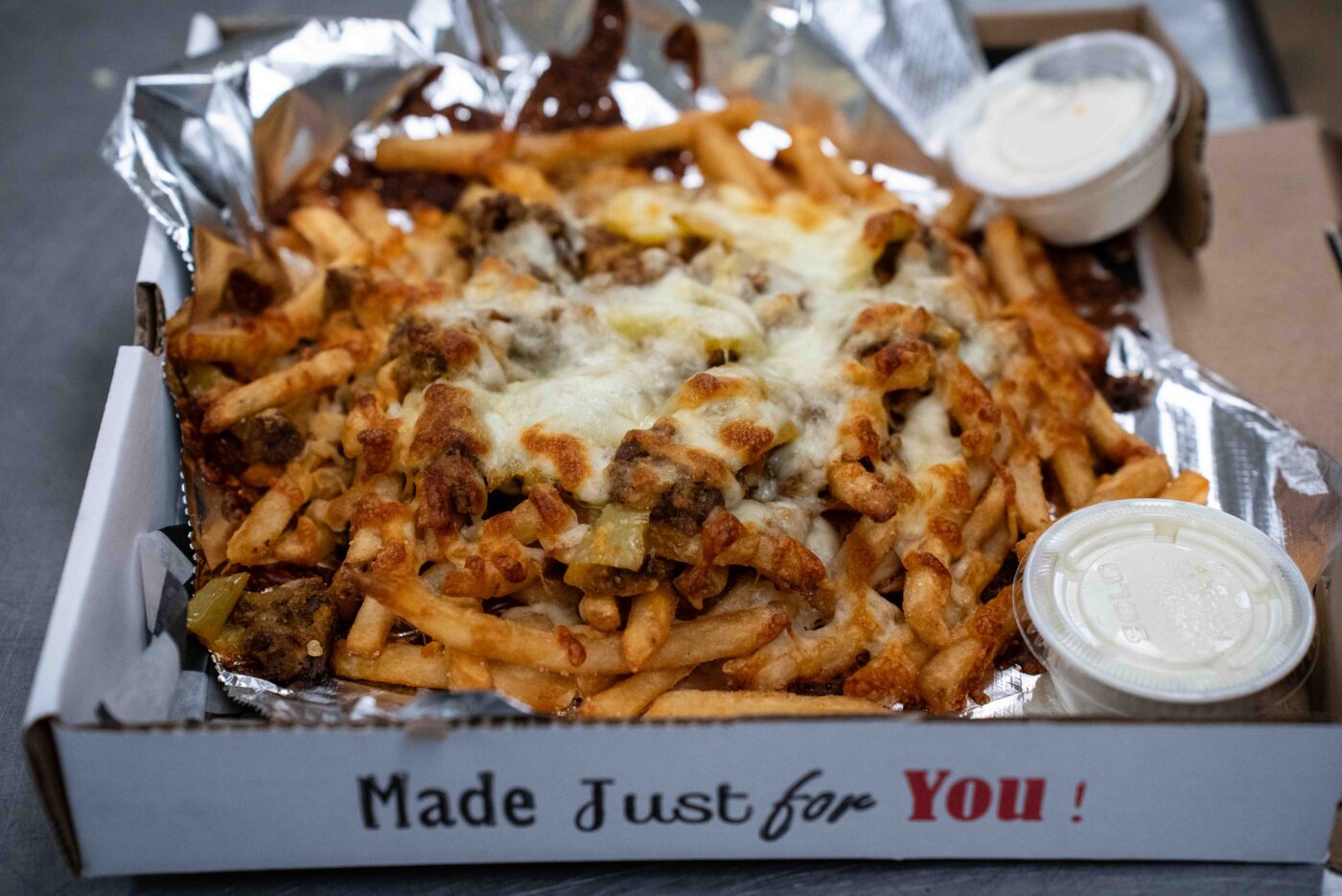 Buffalo Chicken Stuffed Pepper Loaded Fries